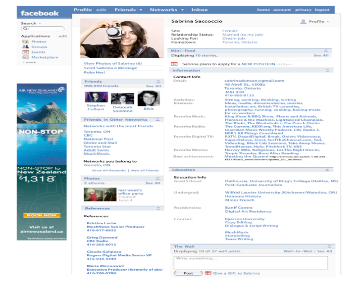Link Facebook Profile