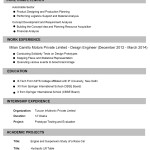 sample for engineering resume
