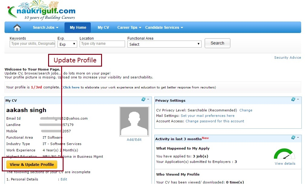 how to find contact details from email id